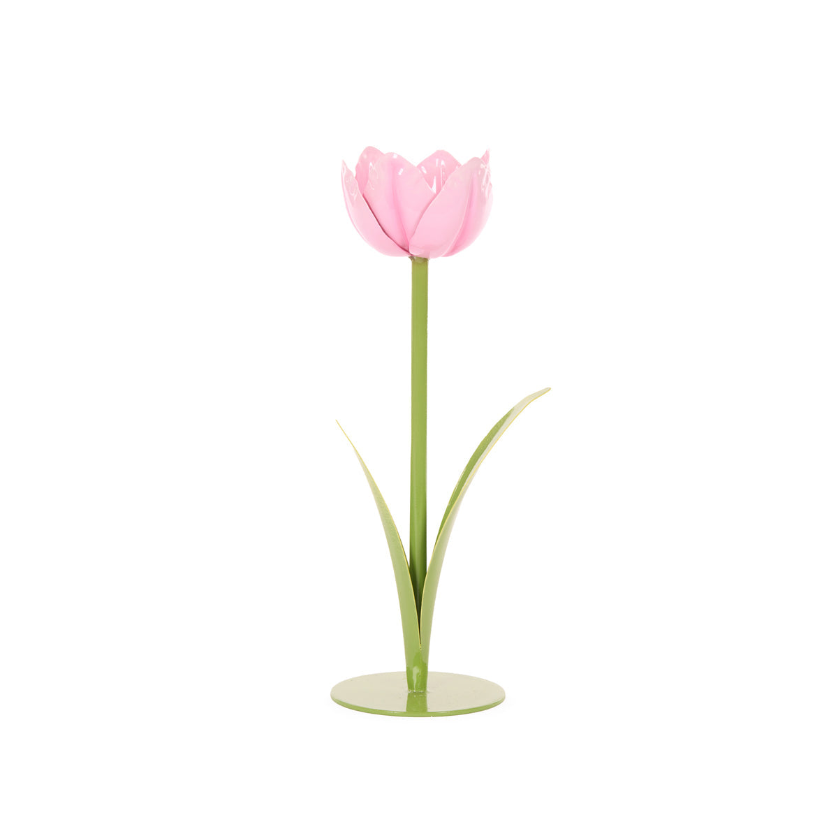 25 CM LIGHT PINK TULIP CANDLE HOLDER