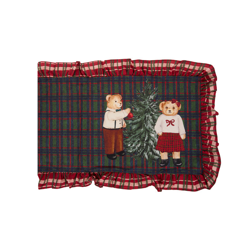 Tartan Teddy Table Runner