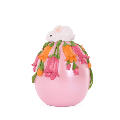 VIBRANT FLORAL BUNNY EGG