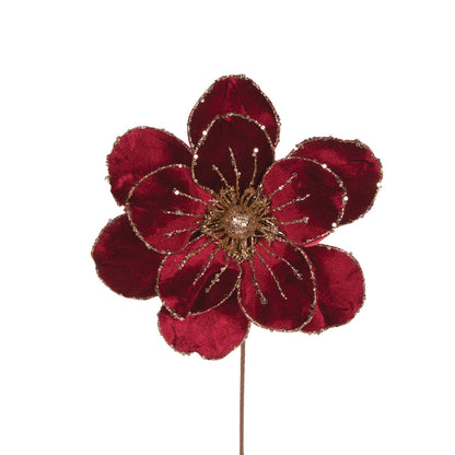 Medium Burgundy Velour Magnolia