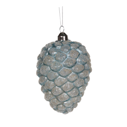 Frosty Blue Pinecone Bauble