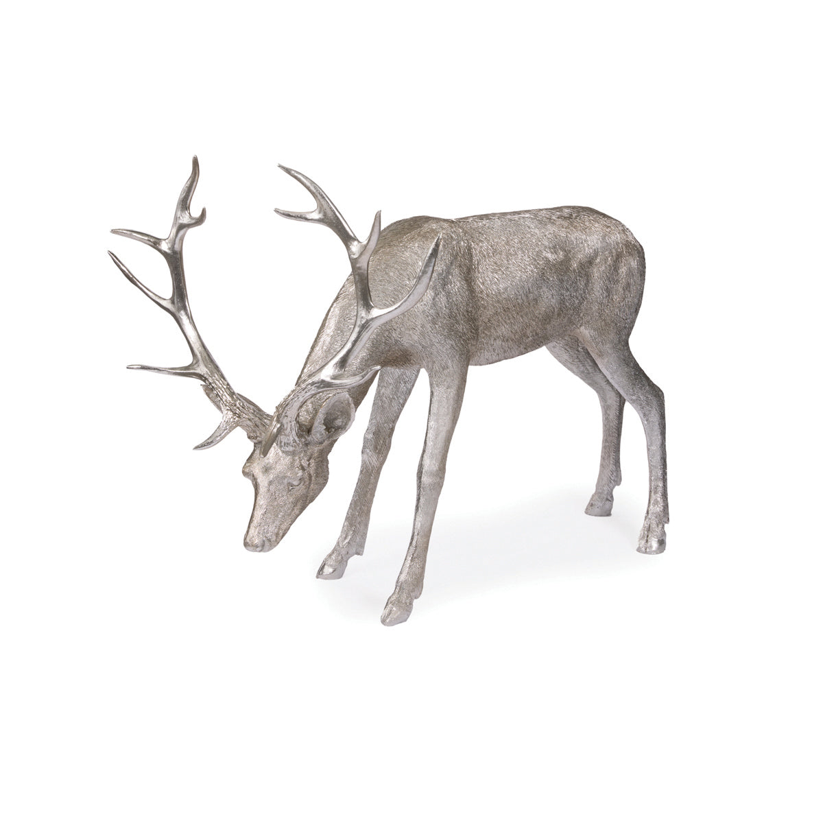 120cm Silver Etched Standing Reindeer
