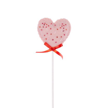 Wool Love Heart Pick Pink