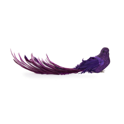 Elaborate Layered Purple Clip Bird