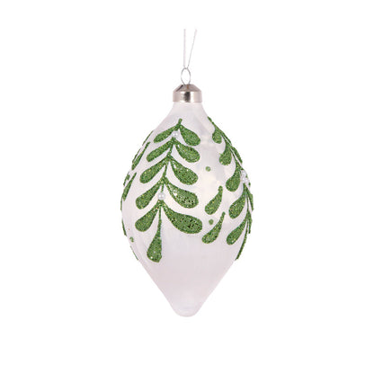 Beaded Mistletoe Drop Bauble