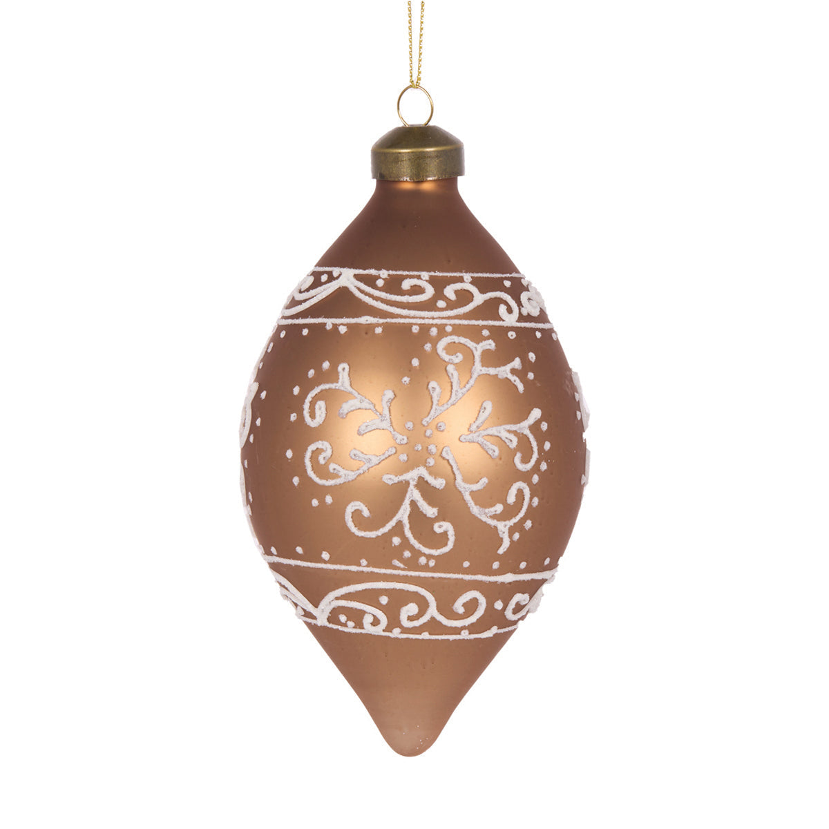 Piped Gingerbread Drop Bauble