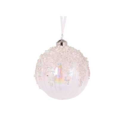 Clear Pearl Topped Bauble