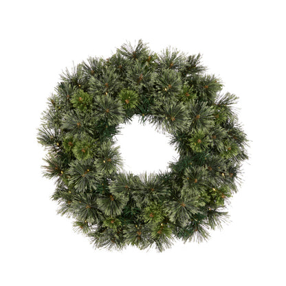 60cm Frosted Scotch Pine Wreath - 70 LED