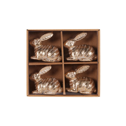 Set 4 Gold Bunny Place Card Holders