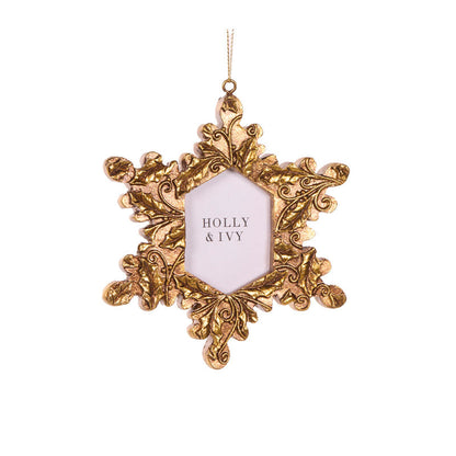 Gilded Snowflake Frame Ornament