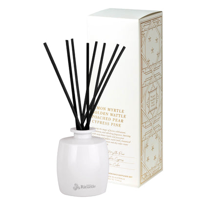 Lemon Myrtle, Golden Wattle, Poached Pear, Cypress Pine Fragrance Diffuser Set | 220ml