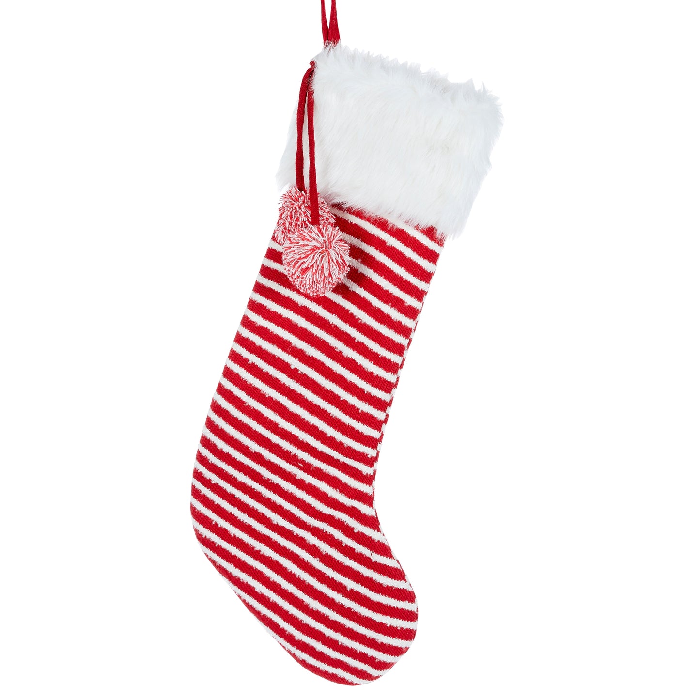 Red Christmas Stocking With Stripes