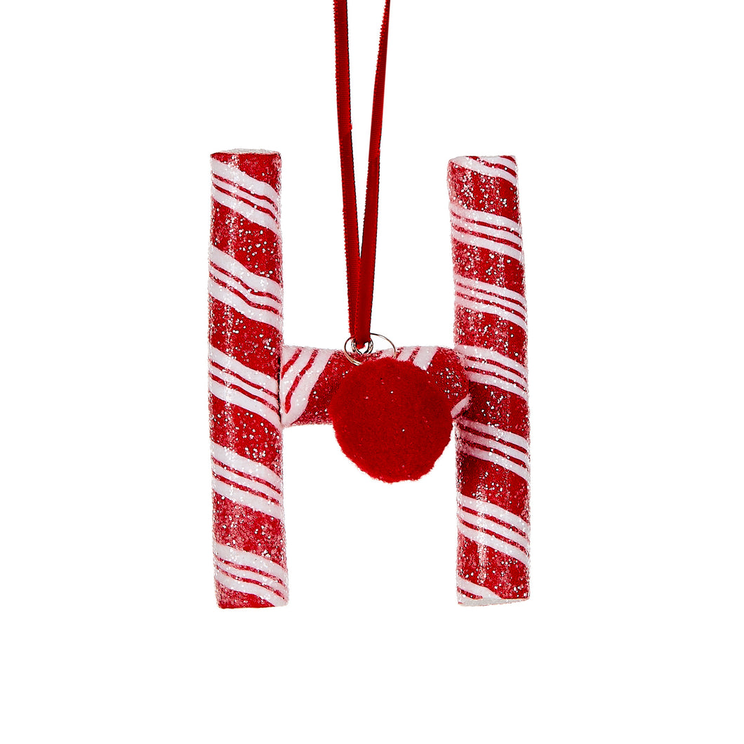 Candy Cane Letter H Hanging