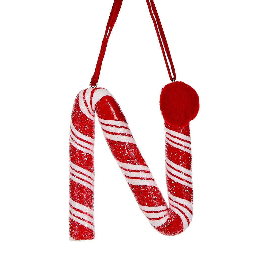 Candy Cane Letter N Hanging