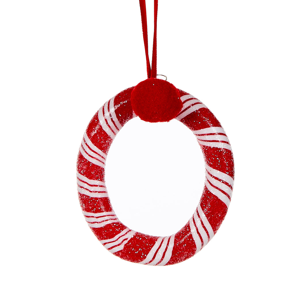 Candy Cane Letter O Hanging