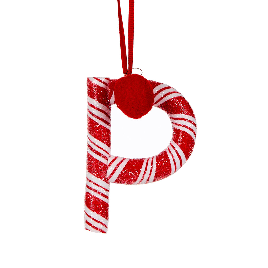 Candy Cane Letter P Hanging