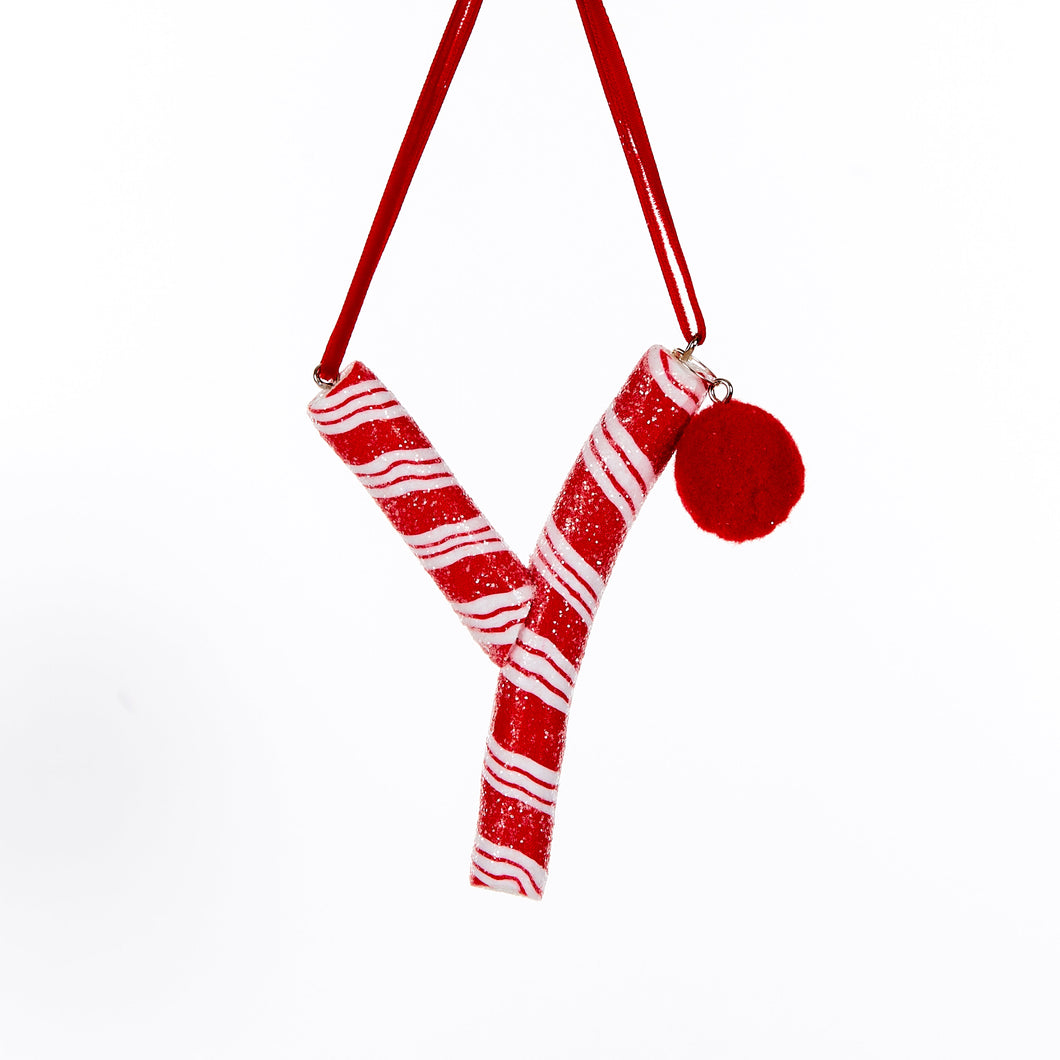 Candy Cane Letter Y Hanging