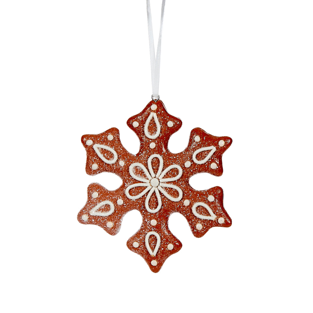 Piped Snowflake Gingerbread Hanging