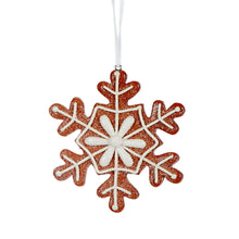 Load image into Gallery viewer, Flower Snowflake Gingerbread Hanging

