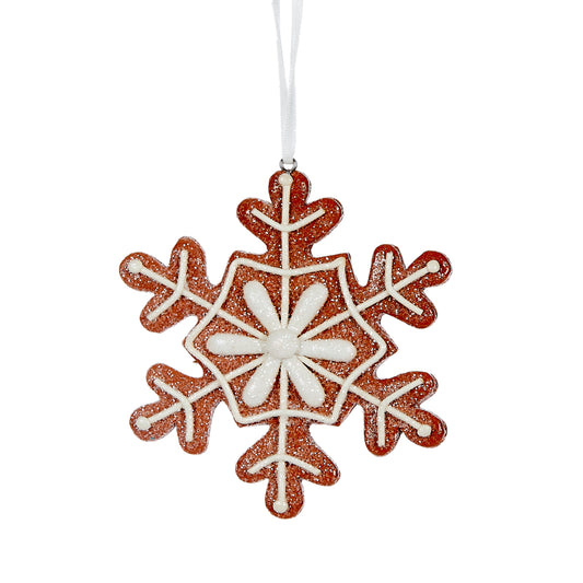 Piped Snowflake Gingerbread Hanging