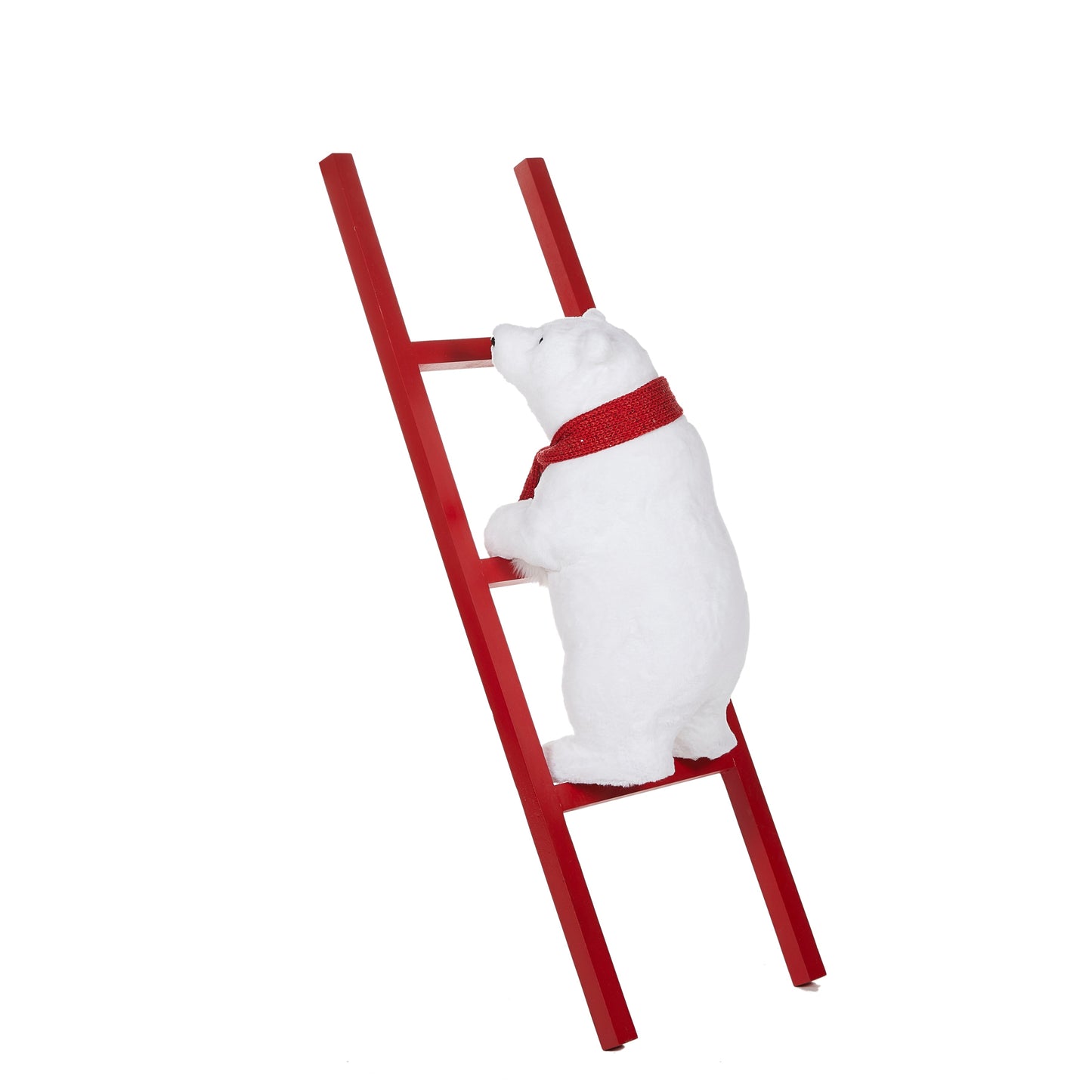 120Cm Red Wooden Ladder