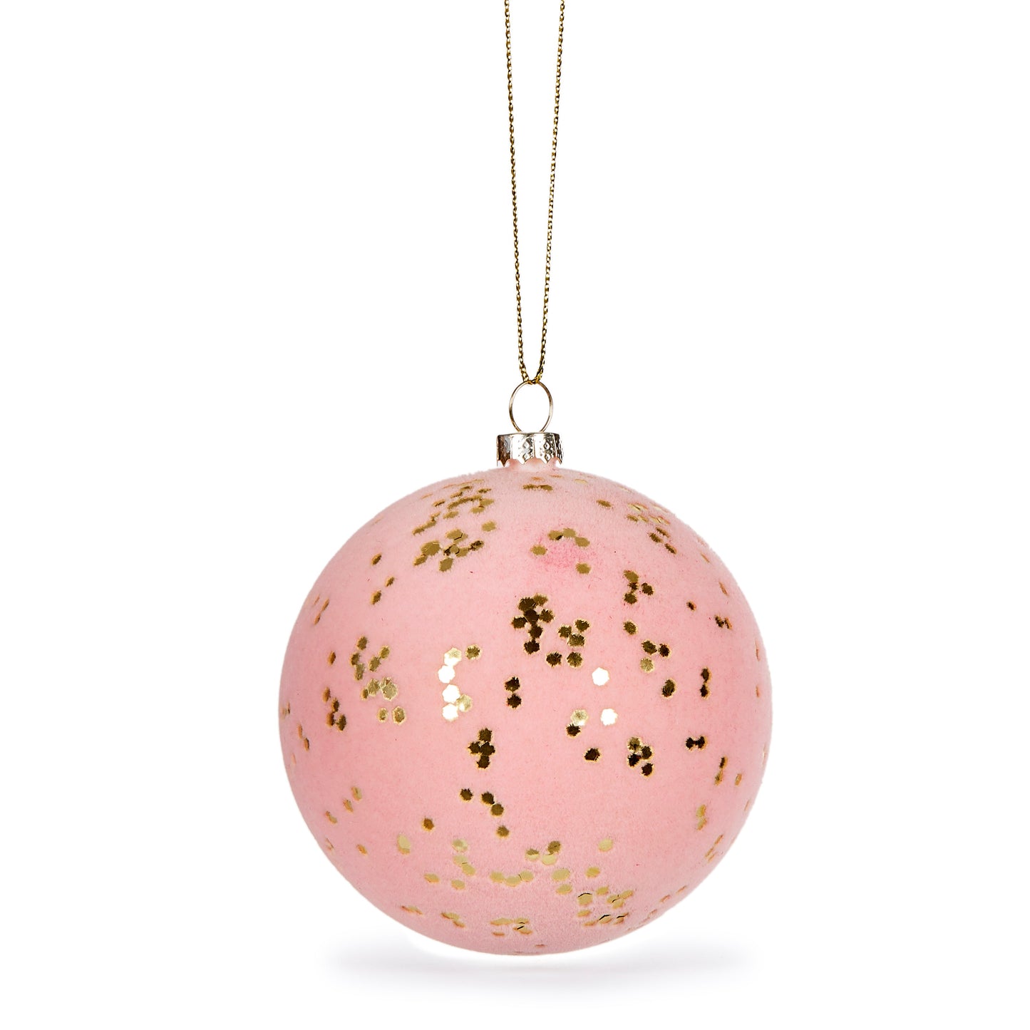 Pink Velvet Speckle Bauble