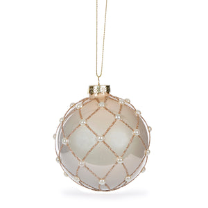 Quilted Deco Bauble With Pearls