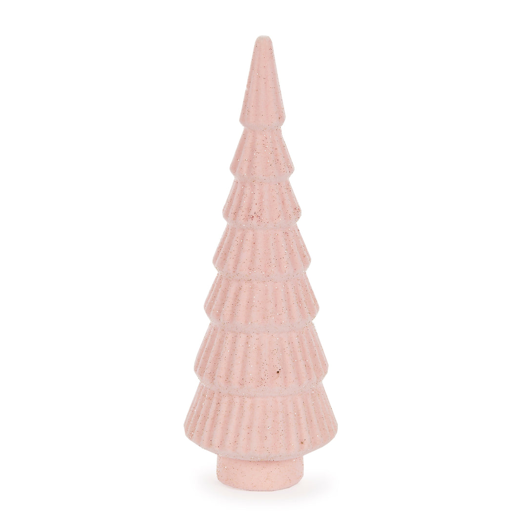Pink Velvet Layered Table Top Tree