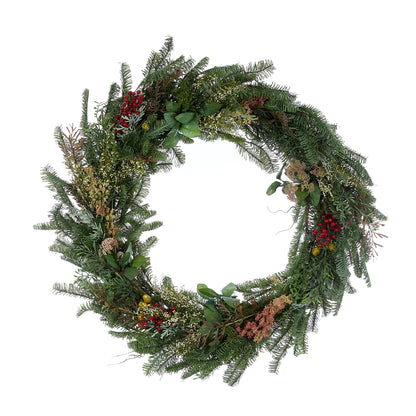 100Cm Flora Wreath With Gumnuts