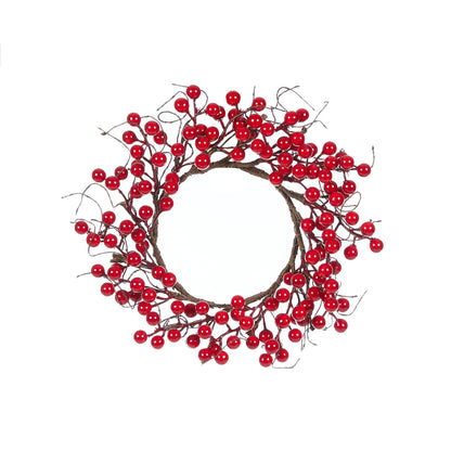 25Cm Lux Red Berry Wreath