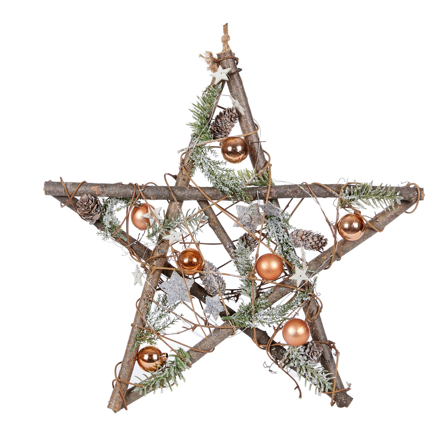 Copper Baubles Star Wreath