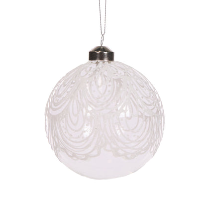 Clear Piped Lace Bauble