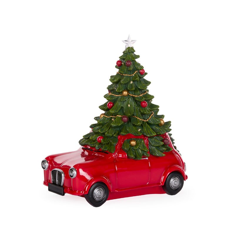 LED Vintage Car With Christmas Tree