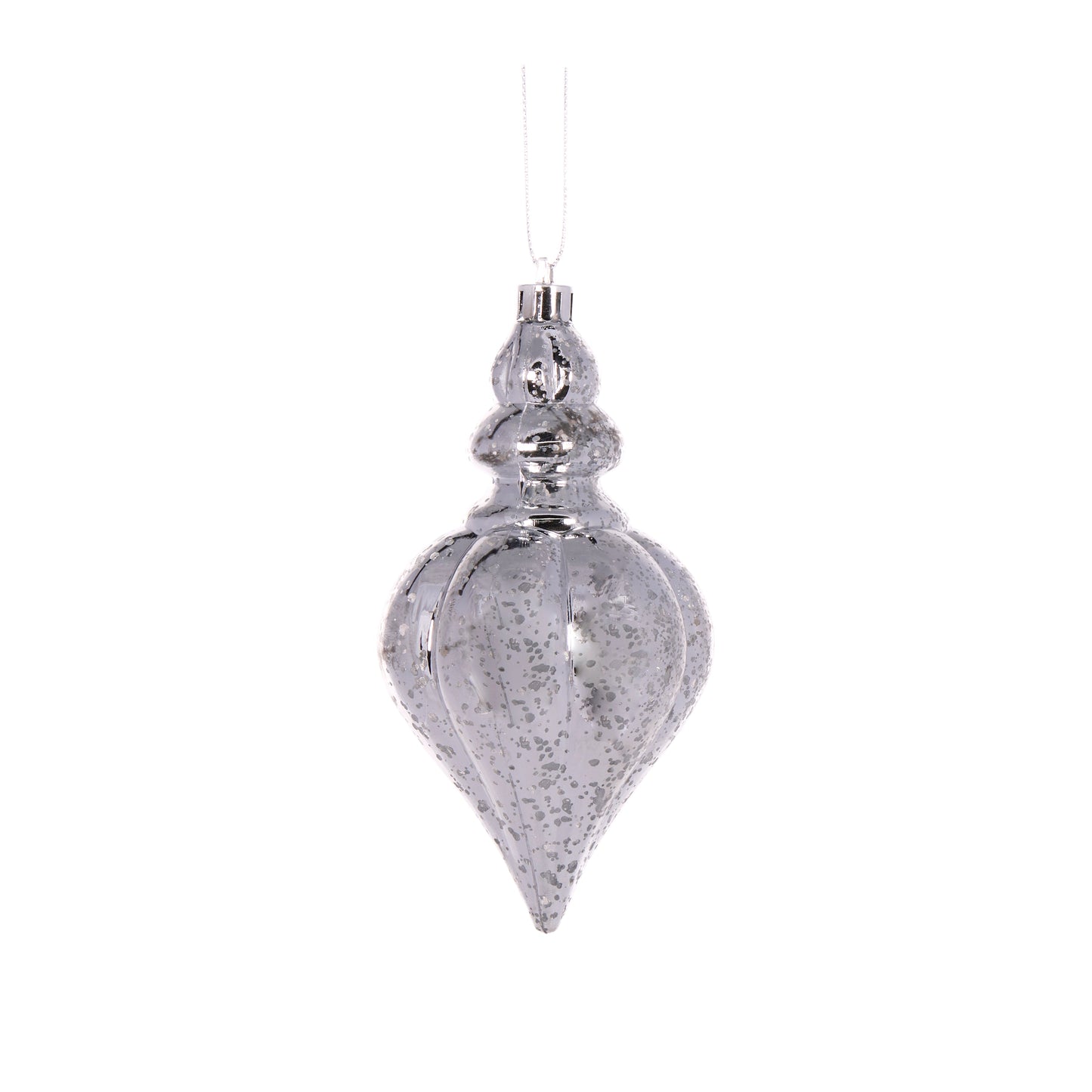 Silver Mercury Heart Finial