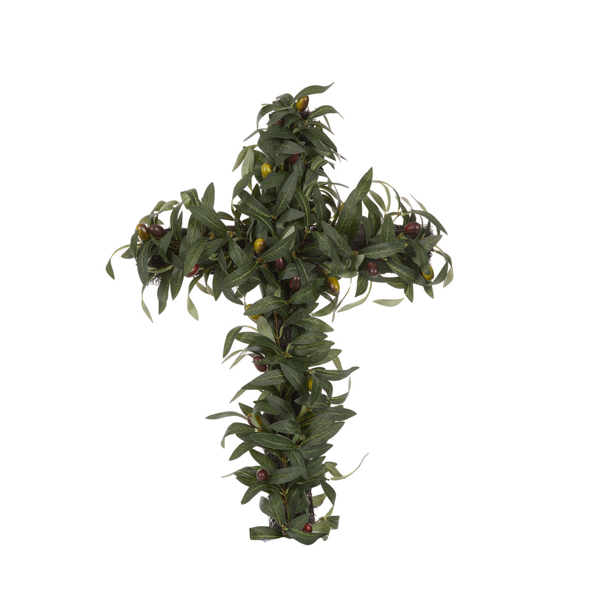 LUXE OLIVE FOLIAGE CROSS
