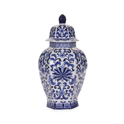 45.7cm Lotus Chinoiserie Jar
