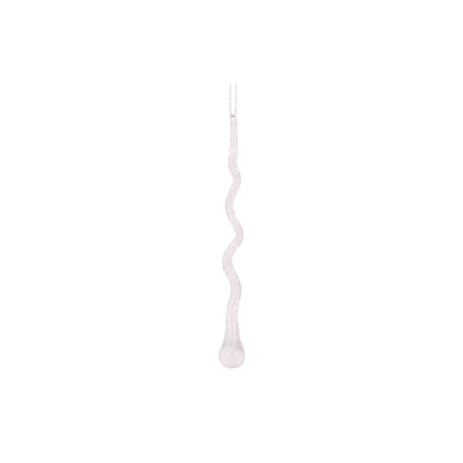 20cm Frosted Wavy Drop Icicle