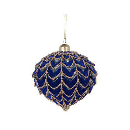 Royal Blue Pleated Onion Bauble