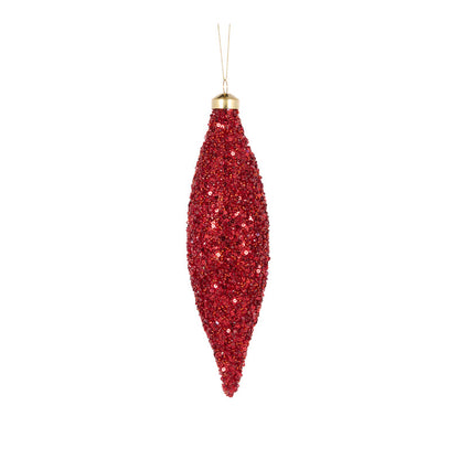 Ruby Textured Glitter Long Drop