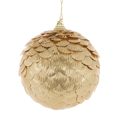 Metallic Gold Ginkgo Bauble