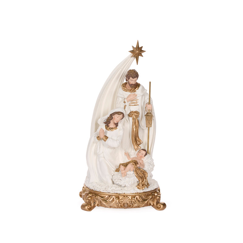 White And Gold Holy Family Northern Star Scene