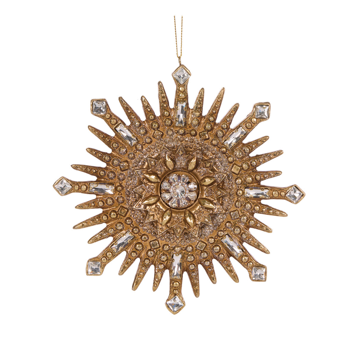 17cm Gold Deco Burst Ornament