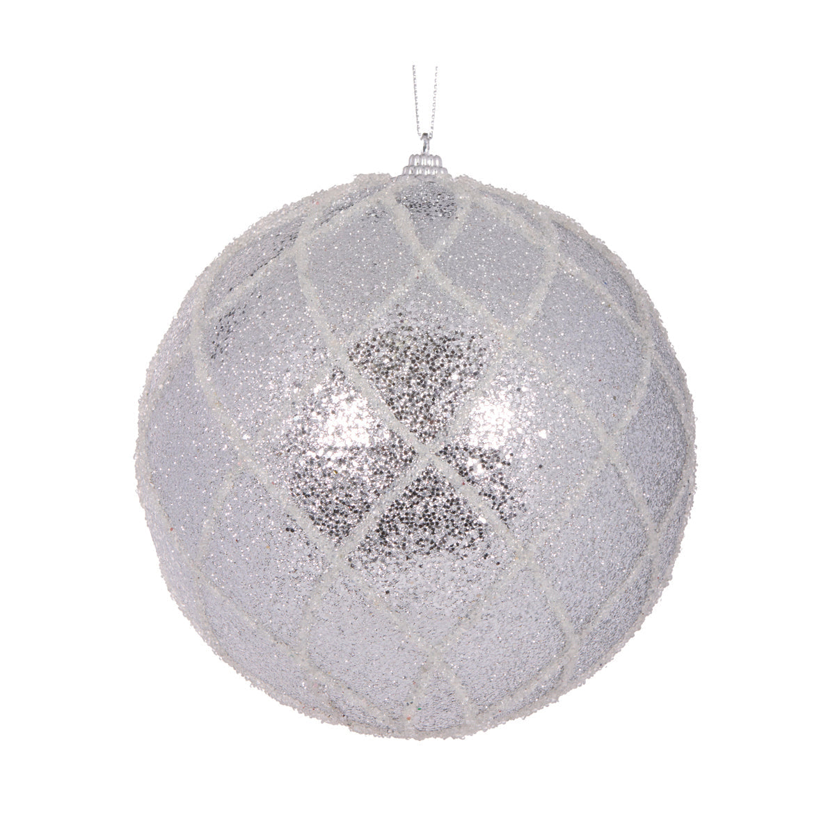 XL Silver Lattice Bauble