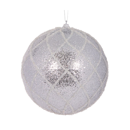 XL Silver Lattice Bauble