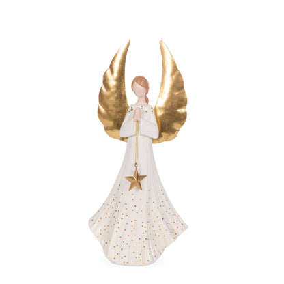 White And Gold Angel Praying
