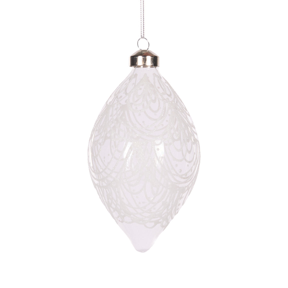 Clear Piped Lace Drop Bauble
