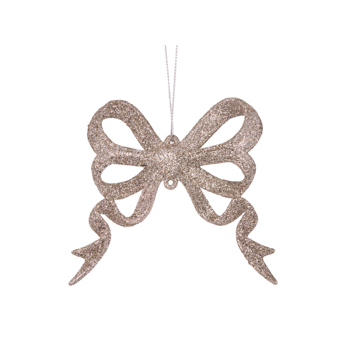 CHAMPAGNE GLITTER BOW