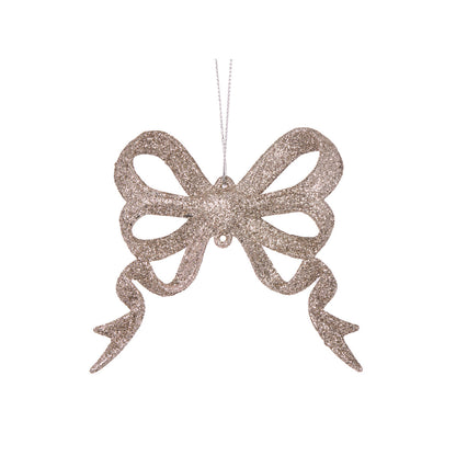 CHAMPAGNE GLITTER BOW