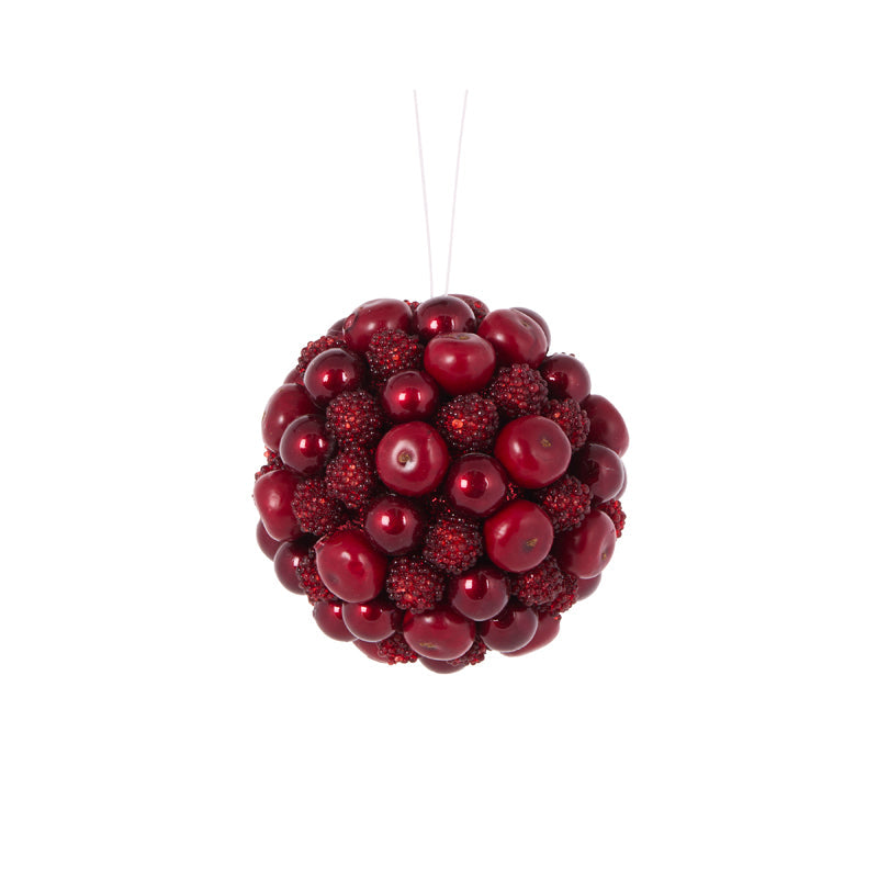 10cm Crimson Berry Bauble