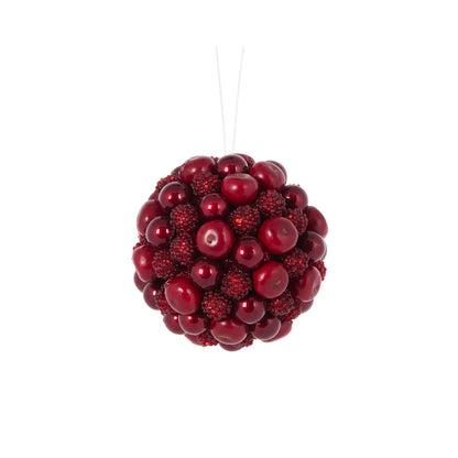 10cm Crimson Berry Bauble
